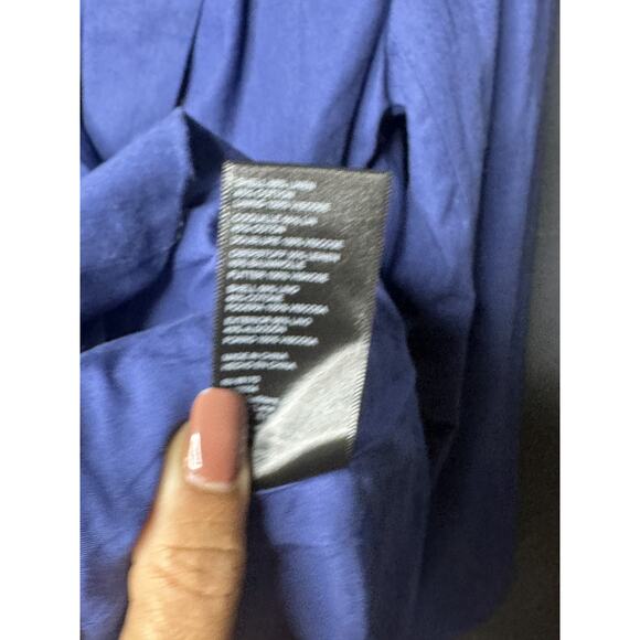 Free People Women's Marni Blue Linen -Blend Oversized Suit Blazer Sz Large NWOT - Picture 9 of 9